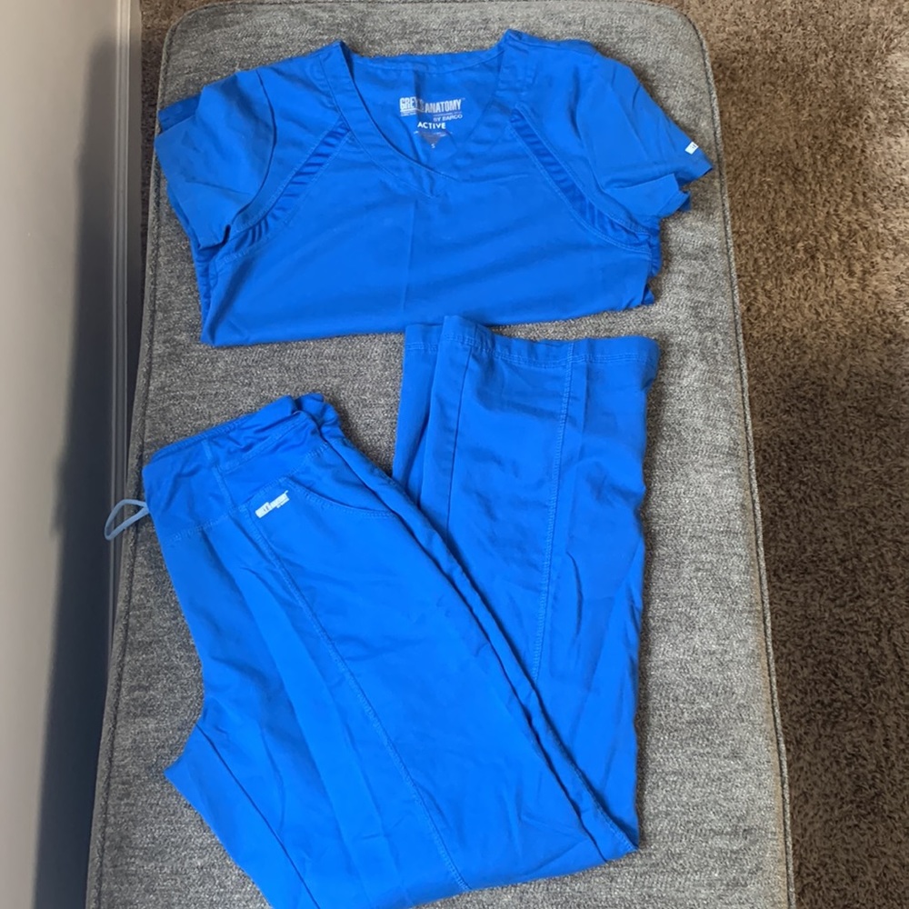 Royal blue Grey’s Anatomy scrub set